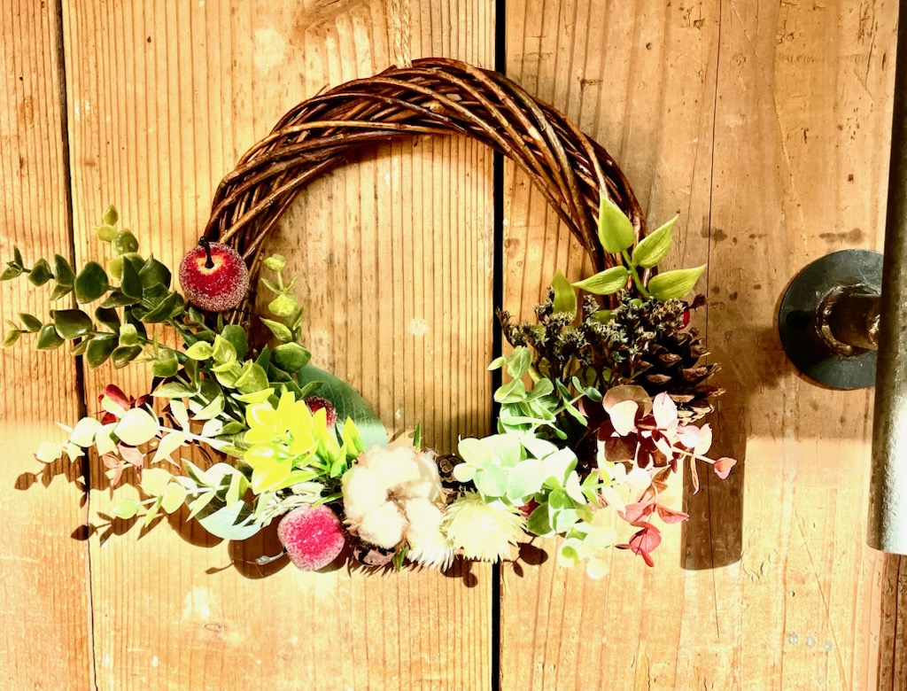 京都遊び場，リースづくりワークショップ京都